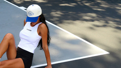 WOMEN'S ORGANIC RIB CROPPED TANK WHITE